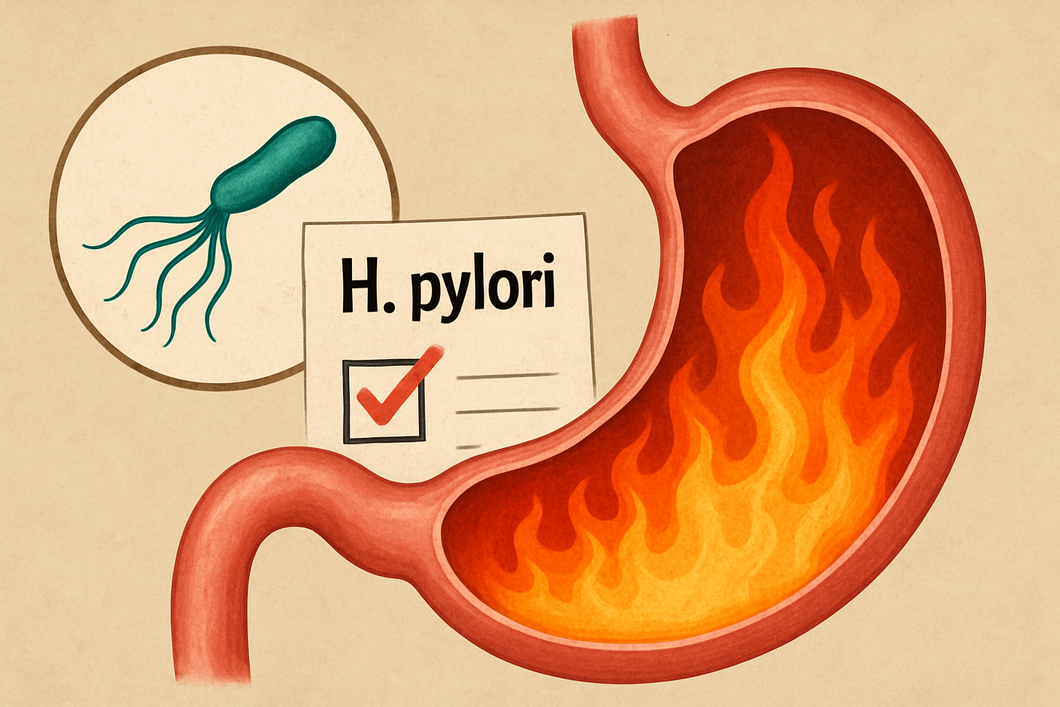جرثومة المعدة: متى تطلب تحليل (H. Pylori) بناءً على حموضة معدتك؟
